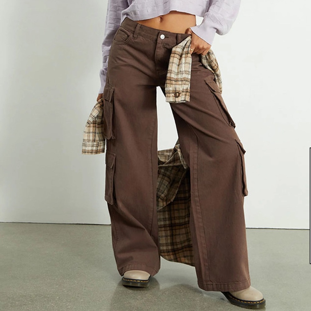 Pacsun Eco Brown Baggy Cargo Pants